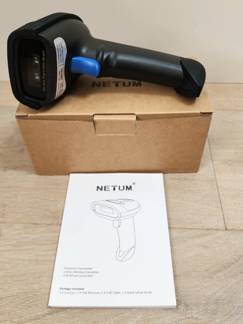 NIB NETUM Bluetooth Barcode Scanner, Compatible with 2.4G Wireless & Bluetooth - Picture 9 of 10